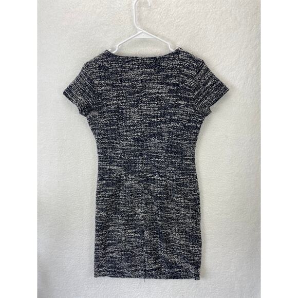 Banana Republic Sheath Navy Black WhiteTweed Dress Size‎ 6 Cap Sleeve - Picture 7 of 7